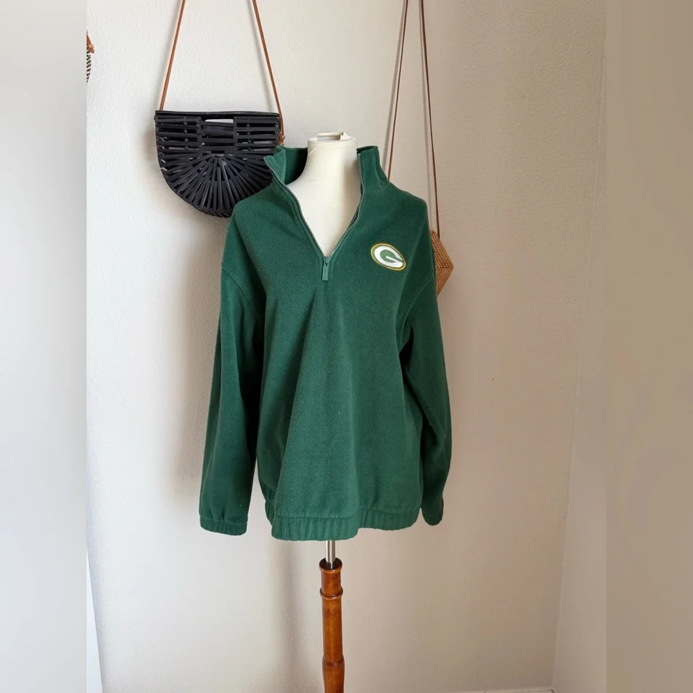 Vintage Green Bay Packers Starter Button Crewneck Sweatshirt, Size Medium - Picture 1 of 3
